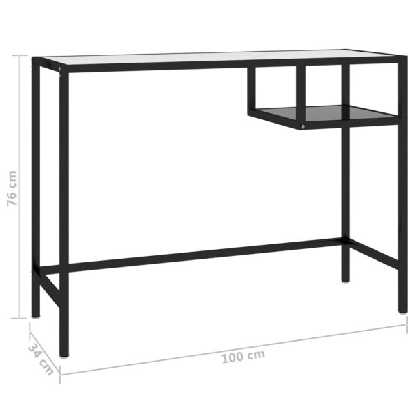 Mesa de computador vidro 100x36x74 cm preto - Image 7