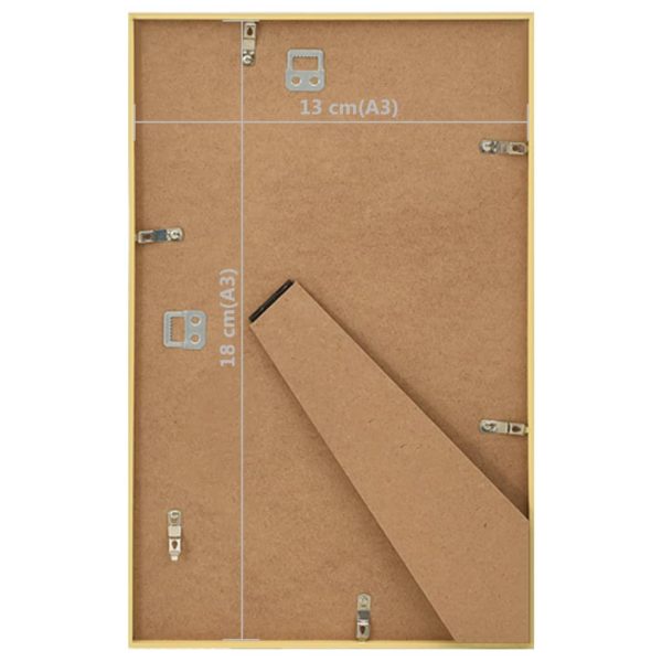 Molduras para parede ou mesa 3 pcs 13x18 cm MDF dourado - Image 8