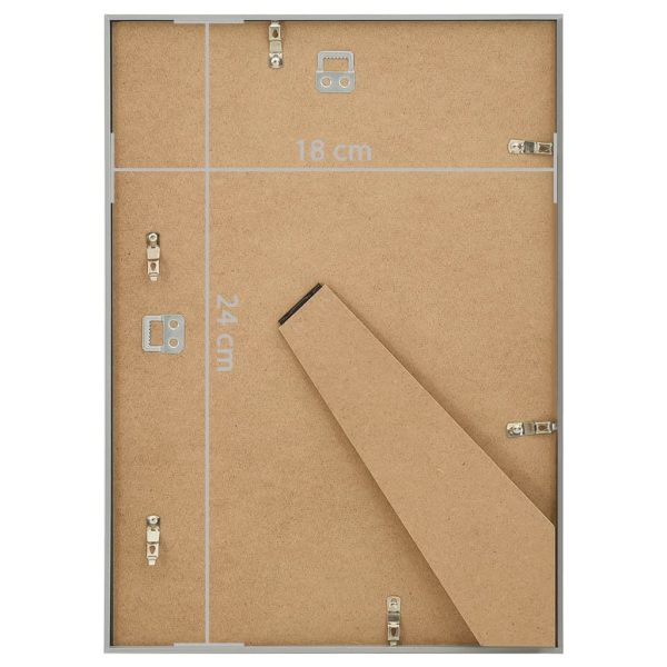 Molduras para parede ou mesa 3 pcs 18x24 cm MDF prateado - Image 8