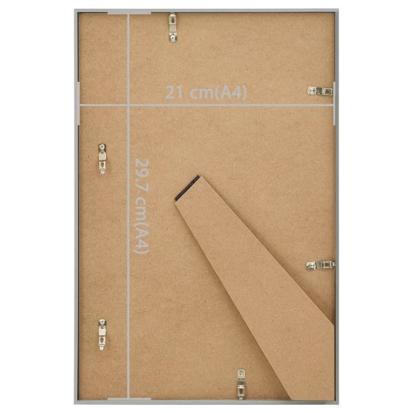 Molduras para mesa 5 pcs 21x29,7 cm MDF prateado - Image 8
