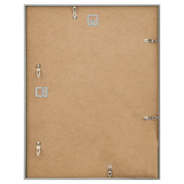 Molduras para parede 3 pcs 40x50 cm MDF prateado - Image 5
