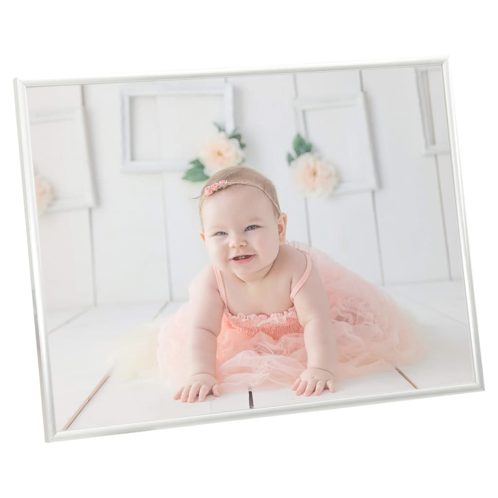 Molduras para parede ou mesa 5 pcs 40x50 cm MDF prateado - Image 4