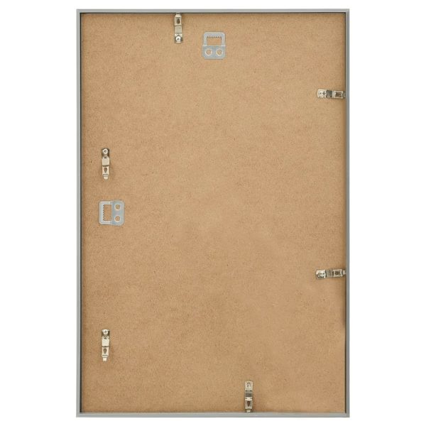 Molduras para parede 3 pcs 42x59,4 cm MDF prateado - Image 5