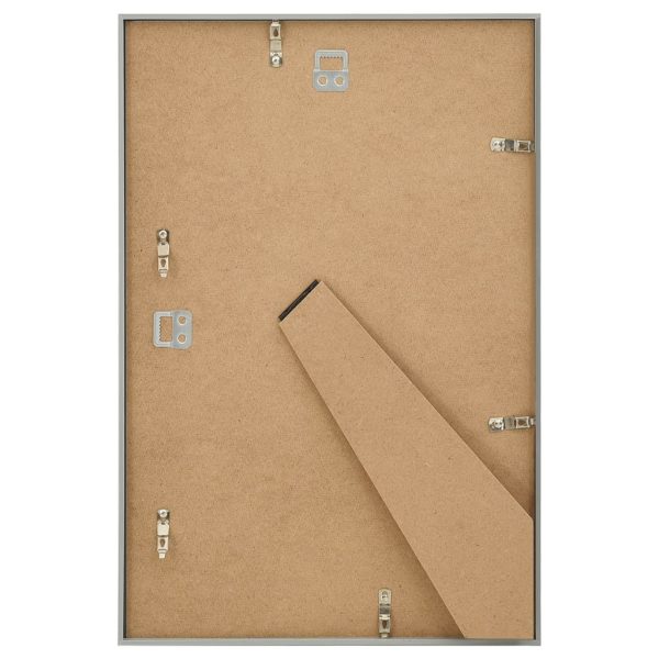 Molduras para parede ou mesa 5 pcs 42x59,4 cm MDF prateado - Image 6