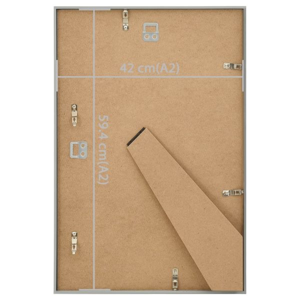 Molduras para parede ou mesa 5 pcs 42x59,4 cm MDF prateado - Image 8