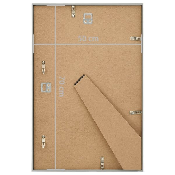 Molduras para parede ou mesa 5 pcs 50x70 cm MDF prateado - Image 8