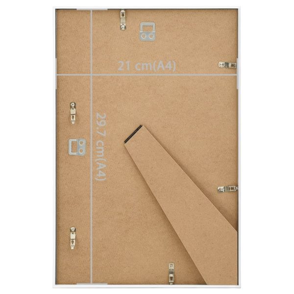 Molduras para parede ou mesa 3 pcs 21x29,7 cm MDF branco - Image 8