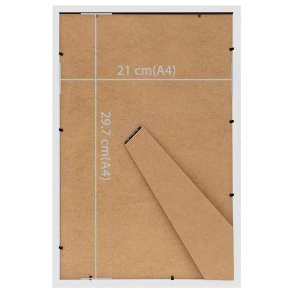 Molduras para mesa 3 pcs 21x29,7 cm MDF branco - Image 8