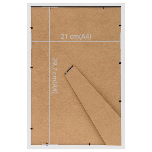 Molduras para mesa 5 pcs 21x29,7 cm MDF branco - Image 8