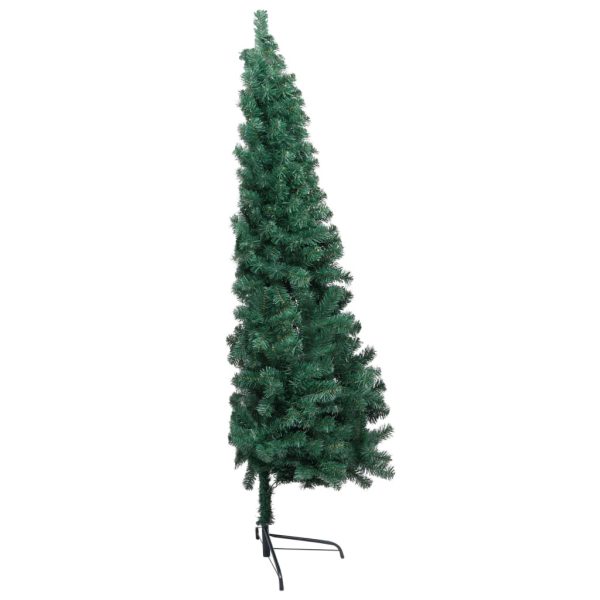 Meia árvore Natal artificial pré-iluminada c/ bolas verde - Image 5