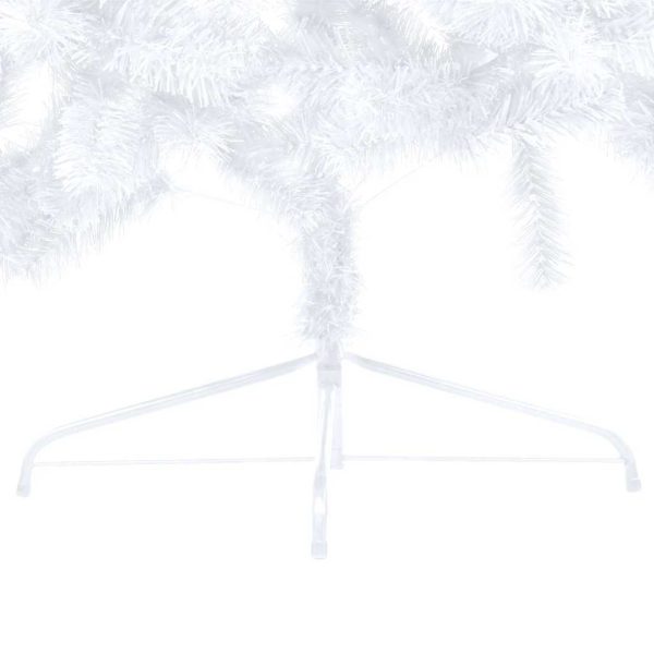 Meia árvore Natal artificial pré-iluminada c/ bolas branco - Image 6