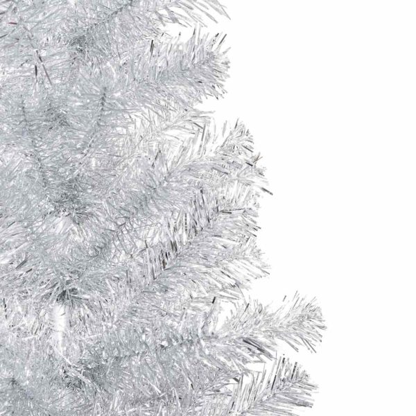 Árvore Natal artificial pré-iluminada c/bola 150cm PET prateado - Image 2