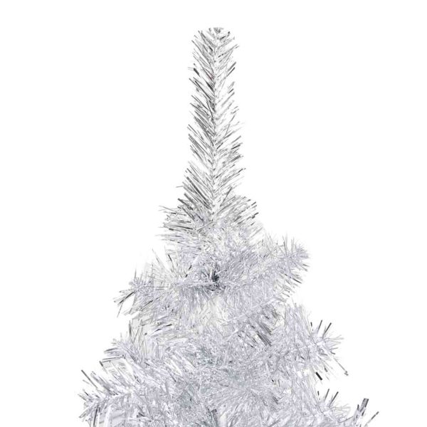 Árvore Natal artificial pré-iluminada c/bola 150cm PET prateado - Image 3