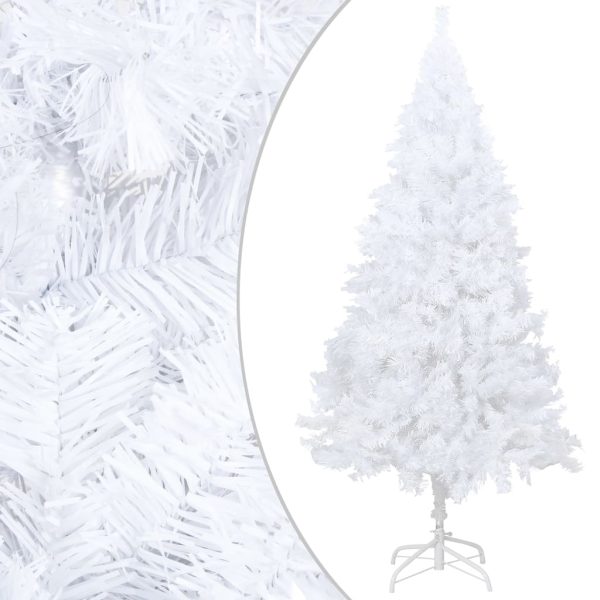 Árvore Natal artificial pré-iluminada c/ bolas 120cm PVC branco - Image 2