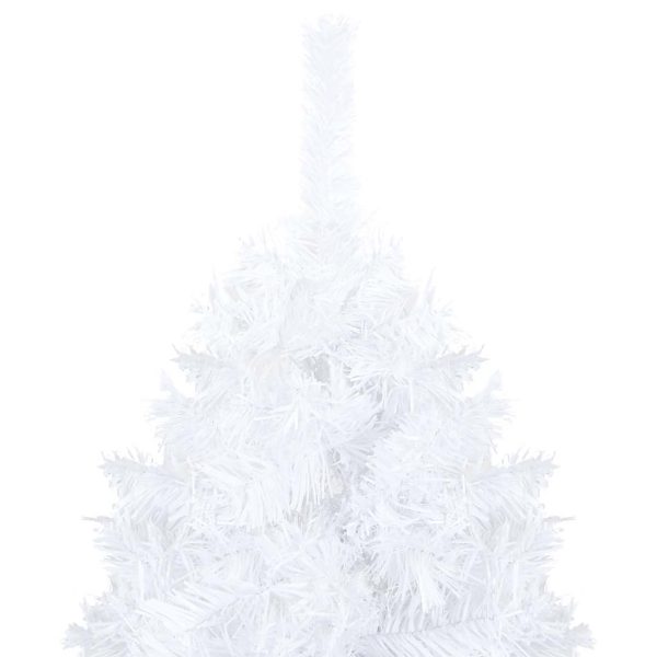 Árvore Natal artificial pré-iluminada c/ bolas 120cm PVC branco - Image 3