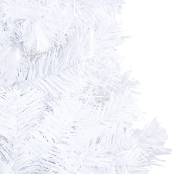 Árvore Natal artificial pré-iluminada c/ bolas 120cm PVC branco - Image 4