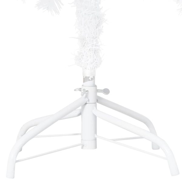 Árvore Natal artificial pré-iluminada c/ bolas 120cm PVC branco - Image 5