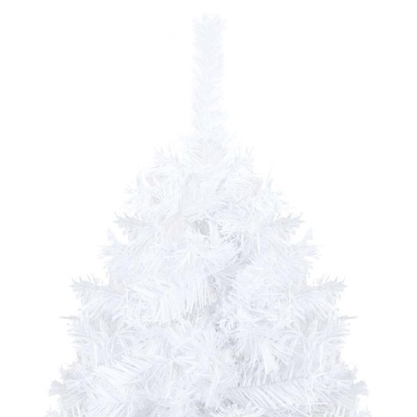 Árvore Natal artificial pré-iluminada c/ bolas PVC branco - Image 3