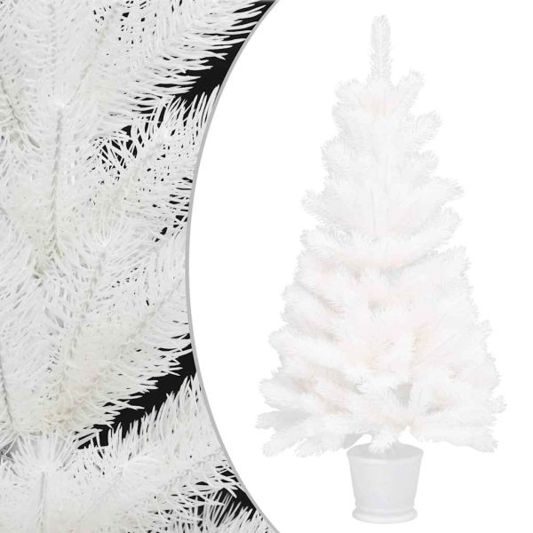 Árvore Natal artificial pré-iluminada c/ bolas 90 cm branco - Image 2
