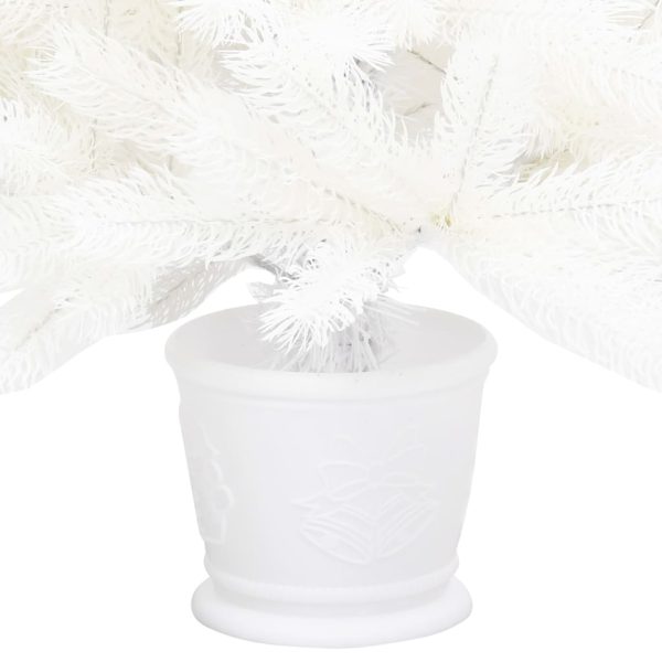 Árvore Natal artificial pré-iluminada c/ bolas 90 cm branco - Image 5