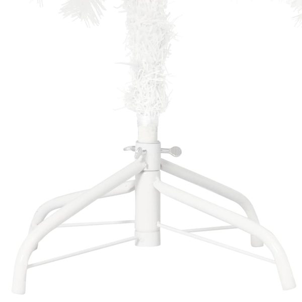 Árvore Natal artificial pré-iluminada c/ bolas 150 cm branco - Image 4