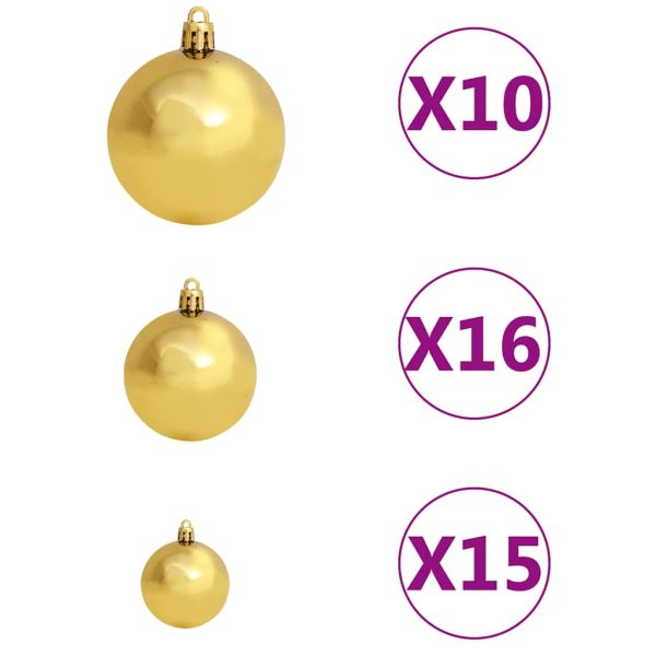 Árvore Natal artificial pré-iluminada c/ bolas 210 cm verde - Image 11