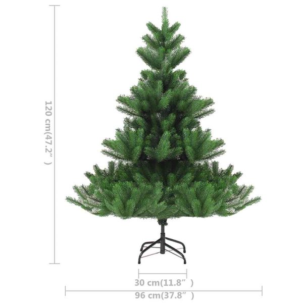 Árvore Natal artif. c/ LEDs/bolas 120 cm abeto caucasiano verde - Image 9