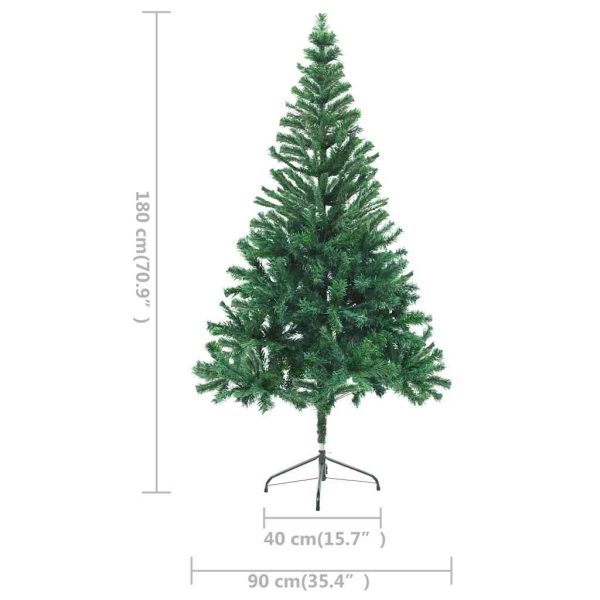 Árvore de Natal artificial pré-iluminada + bolas 564 ramos - Image 10