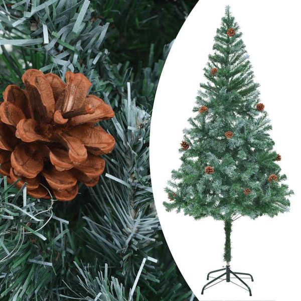 Árvore Natal artificial pré-iluminada c/ bolas e pinhas 180 cm - Image 2