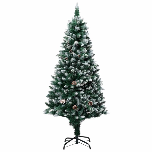 Árvore Natal artificial pré-iluminada c/ bolas e pinhas 180 cm - Image 2