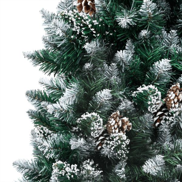 Árvore Natal artificial pré-iluminada c/ bolas e pinhas 180 cm - Image 4