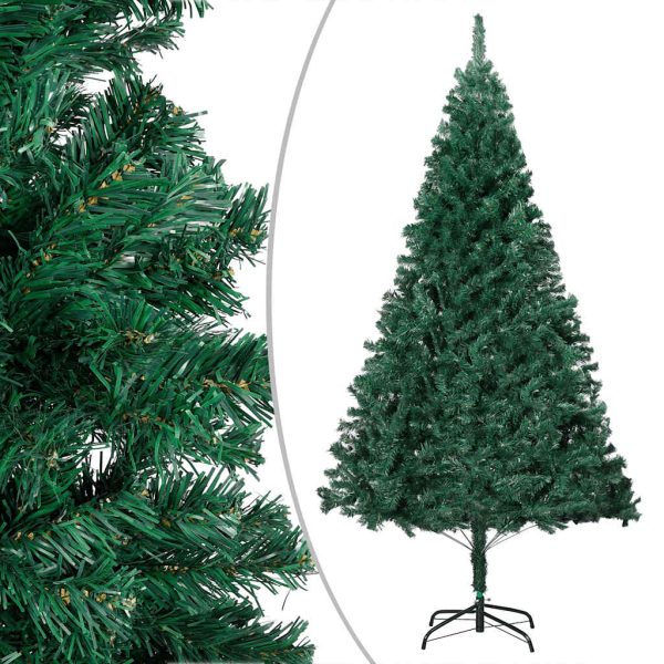 Árvore Natal artificial pré-iluminada c/ bolas 150 cm PVC verde - Image 2