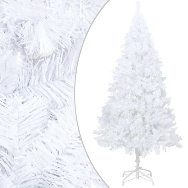 Árvore Natal artificial pré-iluminada c/ bolas 120cm PVC branco - Image 2