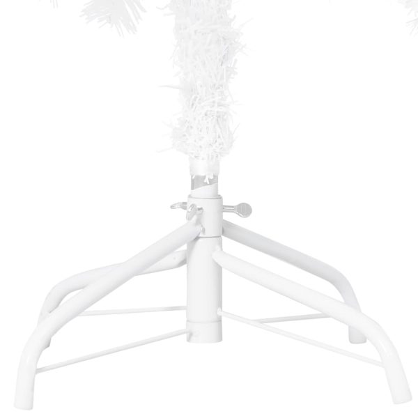 Árvore Natal artificial pré-iluminada c/ bolas 120cm PVC branco - Image 4