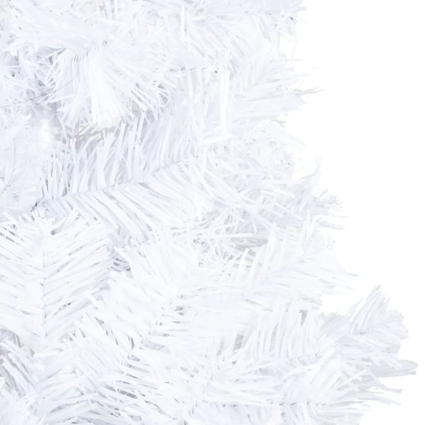 Árvore Natal artificial c/ luzes LED e bolas 150 cm PVC branco - Image 4