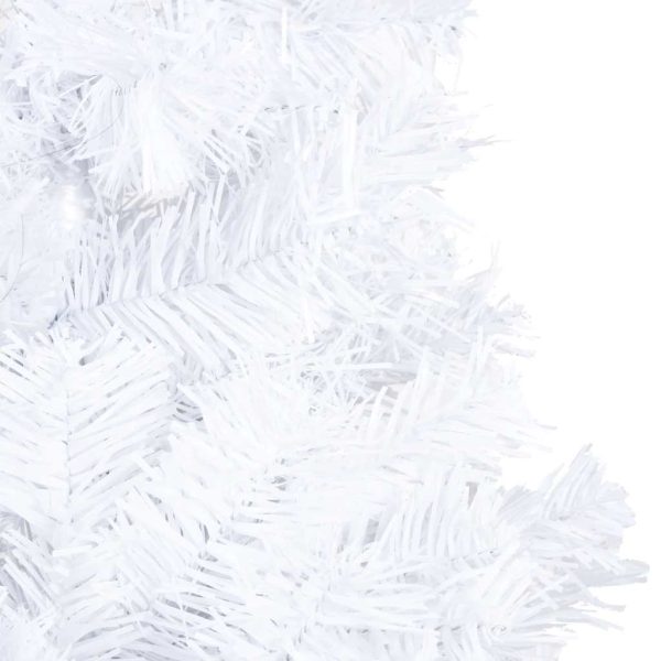 Árvore Natal artificial pré-iluminada c/ bolas PVC branco - Image 4