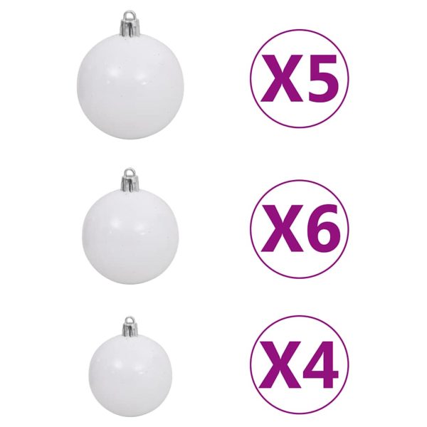 Meia árvore Natal artificial pré-iluminada c/ bolas verde - Image 10