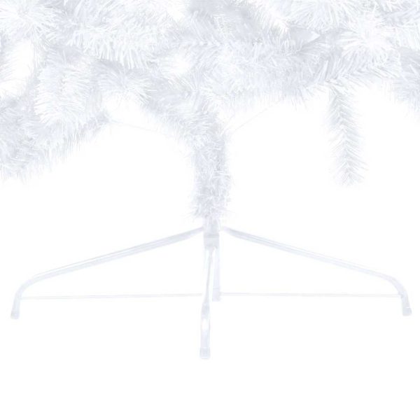 Meia árvore Natal artificial pré-iluminada c/ bolas branco - Image 6