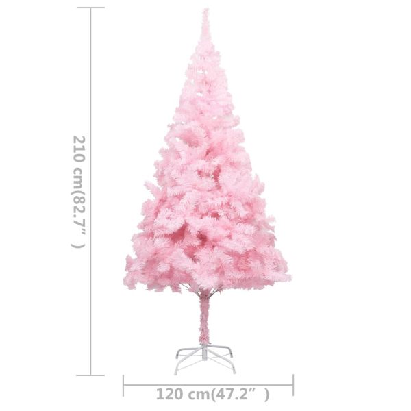 Árvore Natal artificial pré-iluminada c/ bolas PVC rosa - Image 10
