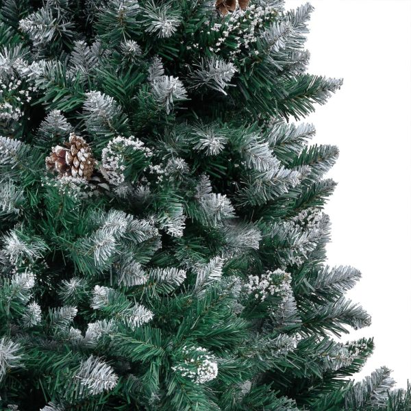 Árvore Natal artificial pré-iluminada c/ bolas e pinhas 180 cm - Image 2