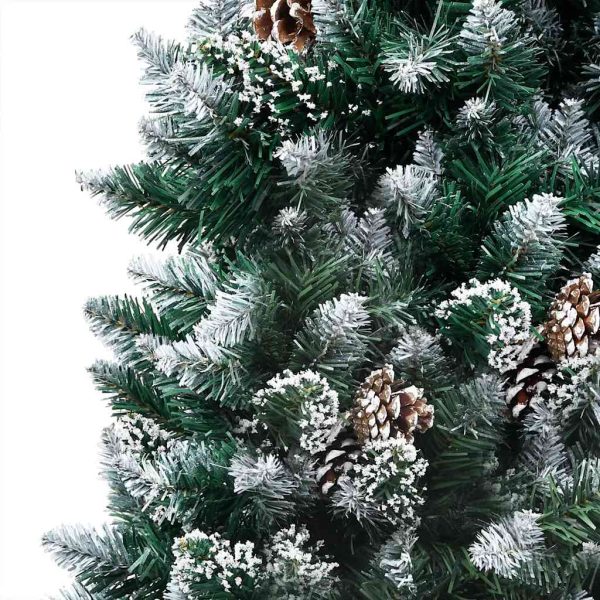 Árvore Natal artificial pré-iluminada c/ bolas e pinhas 210 cm - Image 2