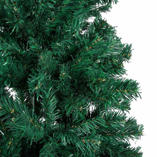 Árvore Natal artificial pré-iluminada c/ bolas 210 cm PVC verde - Image 2