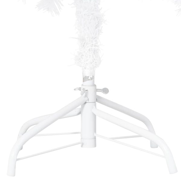 Árvore Natal artificial pré-iluminada c/ bolas 150cm PVC branco - Image 4
