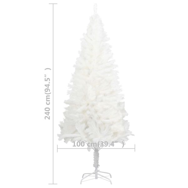 Árvore Natal artificial pré-iluminada c/ bolas branco - Image 10