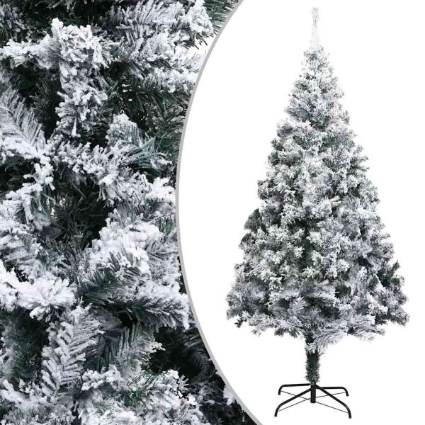Árvore de Natal artificial c/ luzes LED/bolas/neve 400 cm verde - Image 2