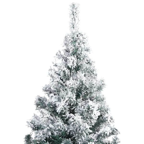 Árvore de Natal artificial c/ luzes LED/bolas/neve 400 cm verde - Image 3