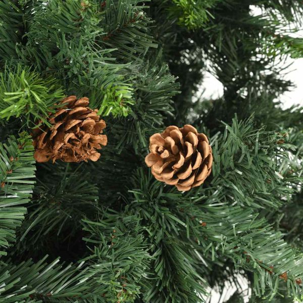 Árvore Natal artificial pré-iluminada c/ bolas 210 cm verde - Image 4