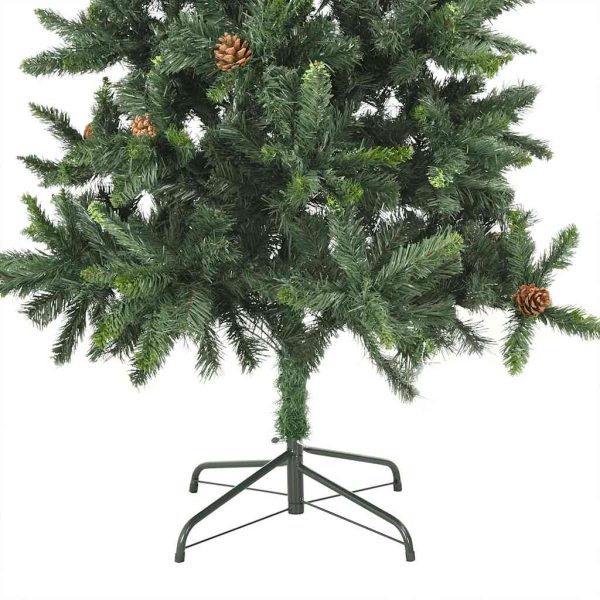 Árvore Natal artificial pré-iluminada c/ bolas 210 cm verde - Image 6