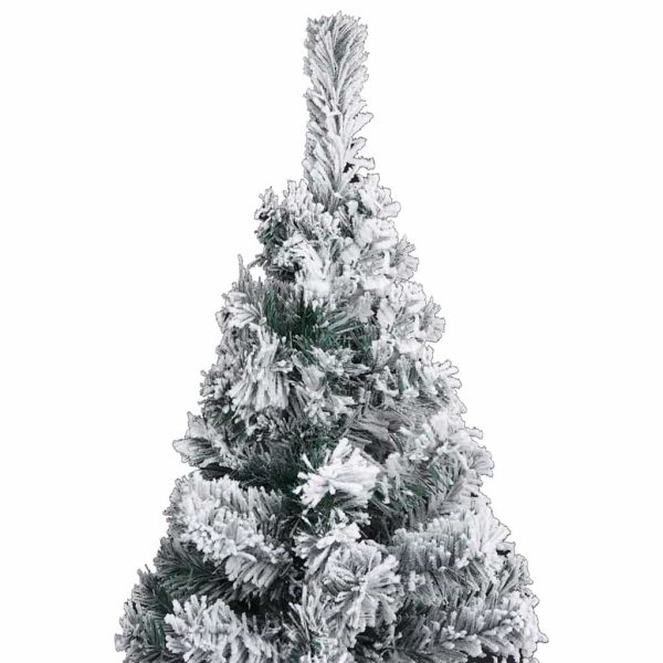 Árvore Natal artificial fina pré-iluminada c/ bolas 240cm verde - Image 4