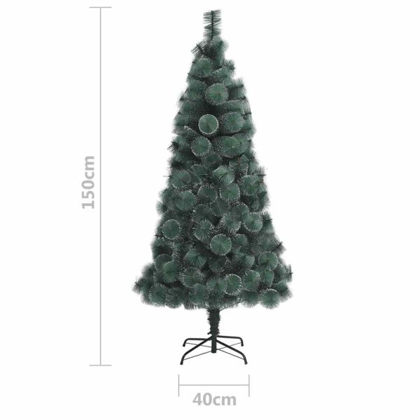 Árvore Natal artificial c/ luzes LED/bolas 150 cm PVC/PE verde - Image 11